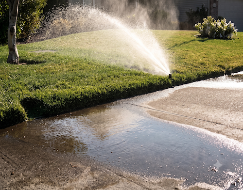 water-running-off-lawn